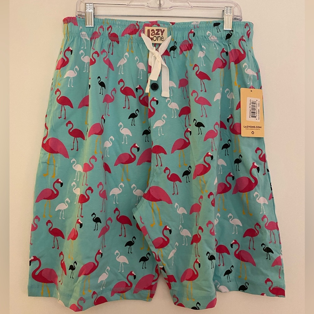 Lazy One Men's Flamingo Athletic Shorts - Size L